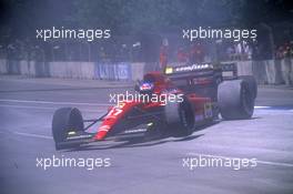 Gianni Morbidelli (ITA) Ferrari 643 spin