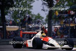 Ayrton Senna da Silva (BRA) McLaren MP4/6 Honda 1st position at Variante Alta