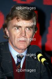 Max Mosley (GBR) during press conference