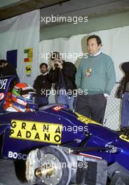 Eric Van De Poele (BEL) F1 Lambo and Carlo Patrucco owner of F1 Lamborghini Modena Team