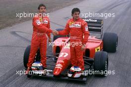 Ivan Capelli (ITA) and Jean Alesi (FRA) Ferrari F92A