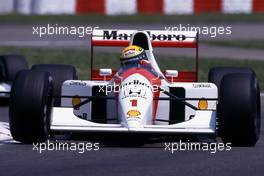 Ayrton Senna da Silva (BRA) McLaren MP4/7A Honda 3rd position at Variante bassa