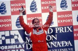 Gerhard Berger (AUT) McLaren 1st position celebrate podium