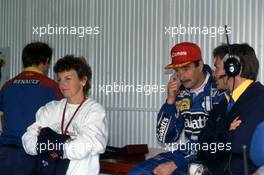 Nigel Mansell (GBR) Williams and his wife Rosanne