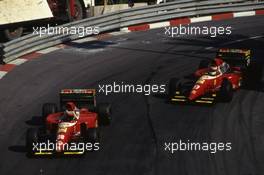 Gerhard Berger (AUT) Ferrari F93A leads team-mate Jean Alesi (FRA) 3rd position