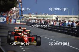 Jean Alesi (FRA) Ferrari F93A 3rd position leads team-mate Gerhard Berger (AUT)