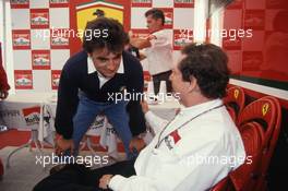 Jean Alesi (FRA) Ferrari talks with Jean Todt (FRA)