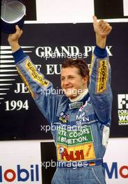 Michael Schumacher (GER) Benetton 1st position celebrate podium