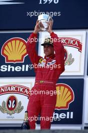 Michael Schumacher (GER) Ferrari 3rd position celebrate on podium