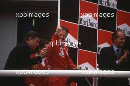 Michael Schumacher (GER) Ferrari 1st position celebrate podium