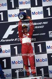 Michael Schumacher (GER) Scuderia Ferrari Marlboro 1st position celebrate on podium