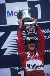 Michael Schumacher (GER) Scuderia Ferrari Marlboro 1st position celebrate on podium