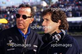Alain Prost (FRA) and Cesare Fiorio (ITA)