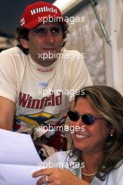 Alessandro Alex Zanardi (ITA) Williams and his wife Daniela