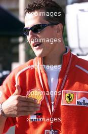 25.08.2000 Spa, Belgien, Michael Schumacher im Ferrari heute beim Freien Training zum Formel 1 Grand Prix von Belgien in Spa.  c xpb.cc