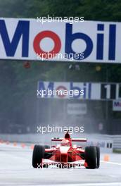 29.07.2000 Hockenheim, Deutschland, Michael Schumacher, Ferrari heute am Samstag beim Freien Training zum Formel 1 Grand Prix von Deutschland in Hockenheim. c xpb.cc