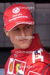29.07.2000 Hockenheim, Deutschland, Michael Schumacher, Ferrari heute vor dem Qualifying zum Formel 1 Grand Prix von Deutschland in Hockenheim.  c xpb.cc