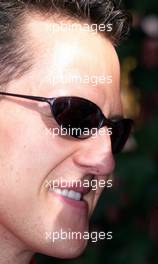 13.08.2000 Budapest, Ungarn,  Michael Schumacher heute vor dem Warmup zum Formel 1 Grand Prix von Ungarn in Budapest.  c xpb.cc