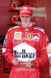 10.09.2000 Monza, Italien, Michael Schumacher in der Ferrari-Box beim Formel 1 Grand Prix von Italien in Monza. c xpb.cc