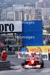 01.06.2000 Monte Carlo, Monaco, Michael Schumacher im Ferrari heute beim Freien Training zum Formel 1 GP von Monaco.  c xpb.cc