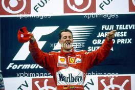 Michael Schumacher (GER) Ferrari 1st position celebrate on podium