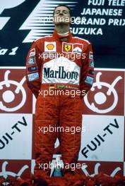 Michael Schumacher (GER) Ferrari 1st position celebrate on podium