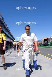 02.03.2001 Melbourne, Australien, Juan Pablo Montoya (BMW-Williams) in der Boxengasse am Freitag beim Freien Training zum Formel 1 Grand Prix im australischen Melbourne. c xpb.cc