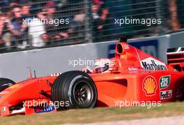 03.03.2001 Melbourne, Australien, Michael Schumacher im Ferrari am Samstag beim Qualifying zum Formel 1 GP von Australien. Schumacher startet morgen aus der Pole-Position zum Formel 1 Grand Prix im australischen Melbourne. c xpb.cc