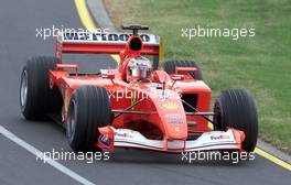 04.03.2001 Melbourne, Australien, Rubens Barrichello im Ferrari heute beim Formel 1 Grand Prix im australischen Melbourne. c xpb.cc