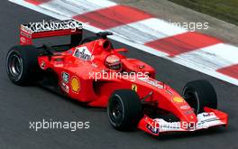 01.09.2001 Spa, Belgien, Michael Schumacher im Ferrari am Samstag (01.09.2001) beim Training zum Formel 1 Grand Prix von Belgien am Sonntag in Spa. c Alex Grimm/xpb.cc