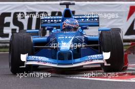 01.09.2001 Spa, Belgien, Jenson Button im Benetton am Samstag (01.09.2001) beim Qualifying zum Formel 1 Grand Prix von Belgien am Sonntag in Spa. c Alex Grimm/xpb.cc