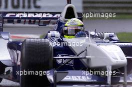 01.09.2001 Spa, Belgien, Ralf Schumacher im Williams am Samstag (01.09.2001) beim Qualifying zum Formel 1 Grand Prix von Belgien am Sonntag in Spa. c Alex Grimm/xpb.cc