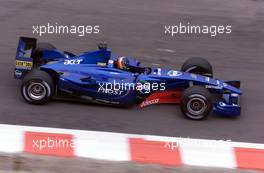 01.09.2001 Spa, Belgien, Heinz Harald Frentzen im Prost am Samstag (01.09.2001) beim Training zum Formel 1 Grand Prix von Belgien am Sonntag in Spa. c Alex Grimm/xpb.cc