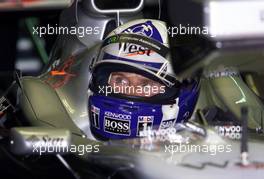 01.09.2001 Spa, Belgien, David Coulthard im McLaren-Mercedes am Samstag (01.09.2001) beim Training zum Formel 1 Grand Prix von Belgien am Sonntag in Spa. c xpb.cc