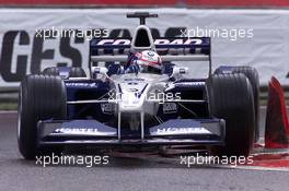 01.09.2001 Spa, Belgien, Juan Pablo Montoya im BMW-Williams am Samstag (01.09.2001) beim Qualifying zum Formel 1 Grand Prix von Belgien am Sonntag in Spa. c Alex Grimm/xpb.cc