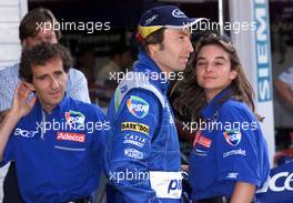 17.08.2001 Budapest, Ungarn, Teamchef Alain Prost und Heinz Harald Frentzen am Freitag (17.08.2001) beim Freien Training zum Formel 1 Grand Prix von Ungarn in Budapest. c xpb.cc