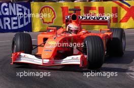 27.05.2001 Monte Carlo, Monaco, Michael Schumacher im FERRARI am Sonntag (27.05.2001) beim Formel 1 Grand Prix von Monaco. c xpb.cc