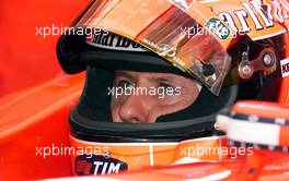 26.05.2001 Monte Carlo, Monaco, Michael Schumacher (FERRARI) nach der zweitschnellsten Zeit im Qualifying am Samstag (26.05.2001) zum Formel 1 Grand Prix von Monaco. c xpb.cc