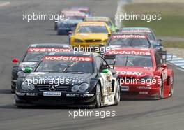 21.04.2002 Hockenheim, Deutschland, DTM, Sonntag in Hockenheim (kleiner Kurs), Marcel Fässler (Warsteiner AMG-Mercedes) vor Uwe Alzen (Warsteiner AMG-Mercedes) und Timo Scheider (Opel Team Holzer), Rennen, Strecke c xpb.cc Email: info@xpb.cc, weitere Bilder auf der Datenbank: www.xpb.cc