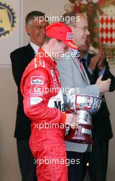 26.05.2002 Monte Carlo, Monaco, F1 in Monaco, Sonntag, Podium / Park Ferme, Michael Schumacher 2ter auf dem Podium, Formel 1 Grand Prix (GP) von Monaco 2002 in Monte Carlo, Monaco c xpb.cc Email: info@xpb.cc, weitere Bilder auf der Datenbank: www.xpb.cc