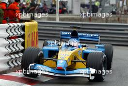 23.05.2002 Monte Carlo, Monaco, F1 in Monaco, Donnerstag, Training, Jarno Trulli (RenaultF1) auf der Strecke, Formel 1 Grand Prix (GP) von Monaco 2002 in Monte Carlo, Monaco c xpb.cc Email: info@xpb.cc, weitere Bilder auf der Datenbank: www.xpb.cc