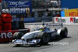 26.05.2002 Monte Carlo, Monaco, F1 in Monaco, Sonntag, Rennen, Ralf Schumacher (BMW WilliamsF1) auf der Strecke, Formel 1 Grand Prix (GP) von Monaco 2002 in Monte Carlo, Monaco c xpb.cc Email: info@xpb.cc, weitere Bilder auf der Datenbank: www.xpb.cc
