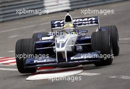 23.05.2002 Monte Carlo, Monaco, F1 in Monaco, Donnerstag, Training, Ralf Schumacher (BMW WilliamsF1) auf der Strecke, Formel 1 Grand Prix (GP) von Monaco 2002 in Monte Carlo, Monaco c xpb.cc Email: info@xpb.cc, weitere Bilder auf der Datenbank: www.xpb.cc