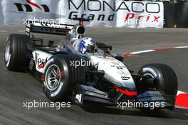 25.05.2002 Monte Carlo, Monaco, F1 in Monaco, Samstag, Training, David Coulthard (McLaren Mercedes) auf der Strecke, Strecke, Formel 1 Grand Prix (GP) von Monaco 2002 in Monte Carlo, Monaco c xpb.cc Email: info@xpb.cc, weitere Bilder auf der Datenbank: www.xpb.cc