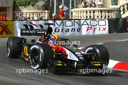 25.05.2002 Monte Carlo, Monaco, F1 in Monaco, Samstag, Training, Mark Webber (European Minardi) auf der Strecke, Formel 1 Grand Prix (GP) von Monaco 2002 in Monte Carlo, Monaco c xpb.cc Email: info@xpb.cc, weitere Bilder auf der Datenbank: www.xpb.cc