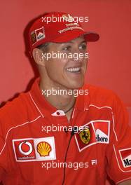 14.03.2002 Sepang, Malaysia, Ferrari Pressekonferenz am Donnerstag im Pan Pacific Hotel mit Michael Schumacher, Grand Prix, GP von Malaysia, Kuala Lumpur, KUL, Sepang. c xpb.cc Mail: info@xpb.cc  Datenbank: www.xpb.cc 