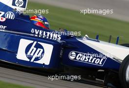 29.09.2002 Indianapolis, USA, F1 in Indianapolis, Sonntag 29.09.2002, Warmup, Juan Pablo Montoya (BMW WilliamsF1, FW24, Nr. 06) auf der Strecke, 2002 SAP United States Grand Prix - (USGP, Formel 1, USA, Grand Prix, GP). c xpb.cc - weitere Bilder auf der Datenbank unter www.xpb.cc - Email: info@xpb.cc