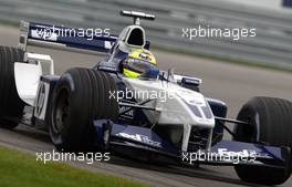 28.09.2002 Indianapolis, USA, F1 in Indianapolis, Samstag, Ralf Schumacher (BMW WilliamsF1, FW24, Nr. 05) auf der Strecke, 2002 SAP United States Grand Prix - (USGP, Formel 1, USA, Grand Prix, GP). c xpb.cc - weitere Bilder auf der Datenbank unter www.xpb.cc - Email: info@xpb.cc