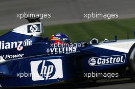 29.09.2002 Indianapolis, USA, F1 in Indianapolis, Sonntag 29.09.2002, Warmup, Juan Pablo Montoya (BMW WilliamsF1, FW24, Nr. 06) auf der Strecke, 2002 SAP United States Grand Prix - (USGP, Formel 1, USA, Grand Prix, GP). c xpb.cc - weitere Bilder auf der Datenbank unter www.xpb.cc - Email: info@xpb.cc