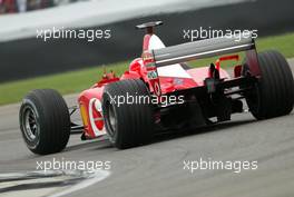 28.09.2002 Indianapolis, USA, F1 in Indianapolis, Samstag, Michael Schumacher (Ferrari, F2002, Nr. 01) auf der Strecke, 2002 SAP United States Grand Prix - (USGP, Formel 1, USA, Grand Prix, GP). c xpb.cc - weitere Bilder auf der Datenbank unter www.xpb.cc - Email: info@xpb.cc